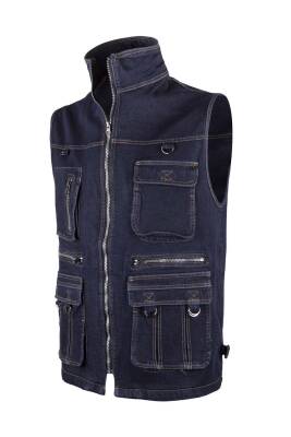 Outdoor Günlük Taktik Denim Erkek Kot Yelek JEANWES01 - 4