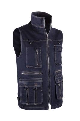 Outdoor Günlük Taktik Denim Erkek Kot Yelek JEANWES01 - 6