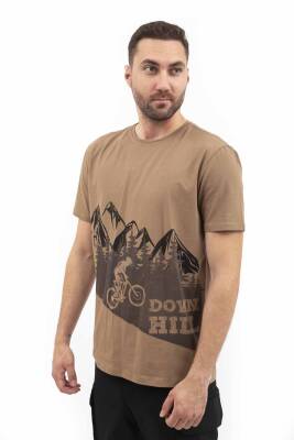 Outdoor T-shirt Günlük Pamuklu Baskılı Erkek BASETI02 - 36